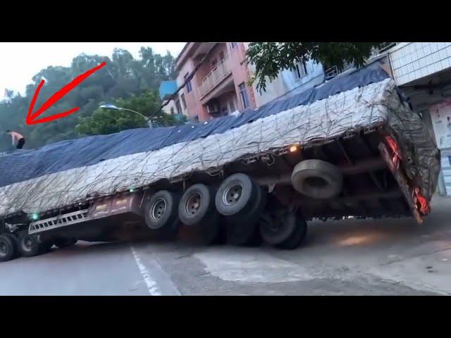 Top dangerous moments【E2】 of truck driving, fail operation of heavy duty trucks