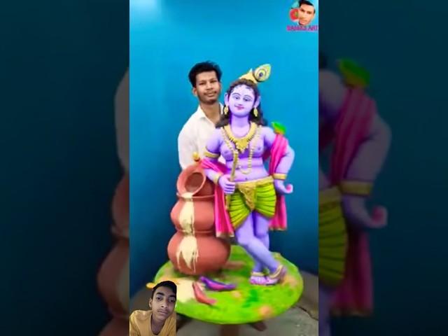 Gopal makhan chor️ | How to color Gopal idol made of clay #colouring_Gopal​#Gopal_idol​#colouring​