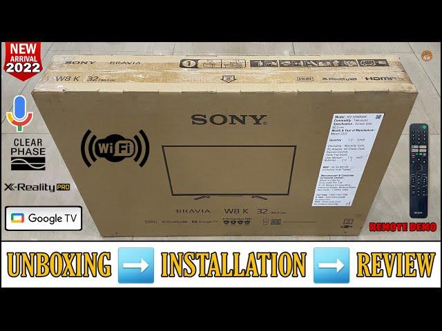 SONY KD-32W830K 2022 || 32 Inch Hd Smart Google Tv Unboxing And Review || With Google Assistant