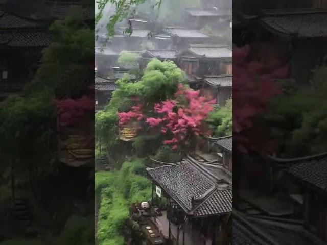 246青石小路旁，鳥魚花香時，蒙蒙細雨中，沉浸大自然。 #rain #new #rainsounds #landscape #relaxing