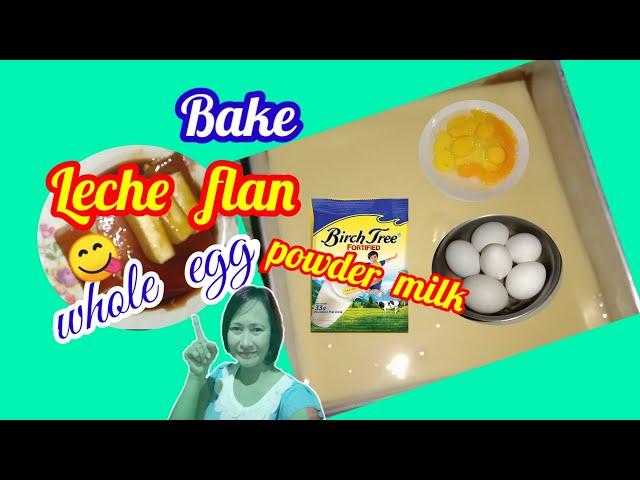 Bake creamy leche flan|whole egg and powder milk creamy leche flan|WengBaalChannel