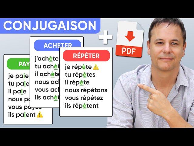 Conjugaison Française: Présent de l'indicatif. Verbes du 1er Groupe. Exercice + PDF