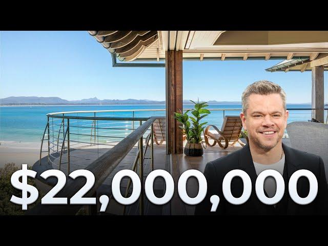 Inside Matt Damon's $22 Million Beachfront Mansion in Byron Bay | Wategos Beach, NSW