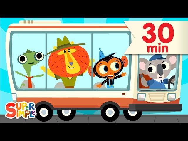 The Wheels On The Bus with Mr. Monkey! | And More Kids Songs | Super Simple Songs