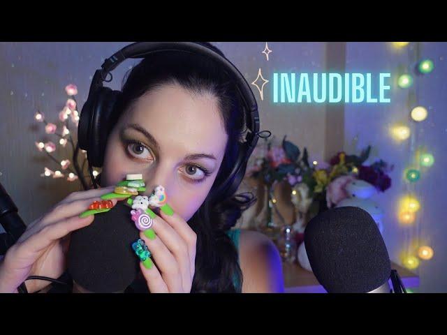 ASMR 2 HOURS EAR TO EAR CLOSE INAUDIBLE WITH BONFIRE ️+ extra triggers (face touch, nail tap...)