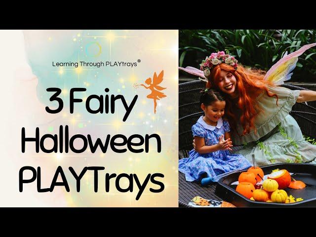 Magical Autumn Fairy Tea Party | Sensory PLAYtray TUFF TRAY Halloween Activities