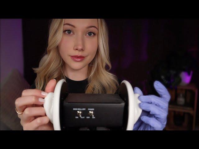 ASMR Ultra Relaxing DEEP Ear Massage w/ Gloves (ear cupping, tapping, finger flutters)