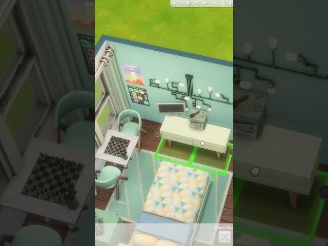 Not So Berry Bedrooms: Mint // The Sims 4 Room Build #Shorts #TheSims4