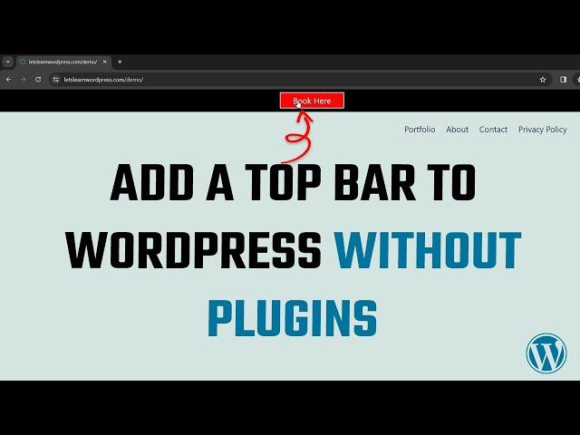 How to Add a Top Bar to WordPress Without Plugins