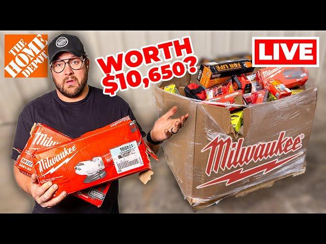 Opening Home Depot Return Tools worth $10,650 and Giving them Away  LIVE STREAM 