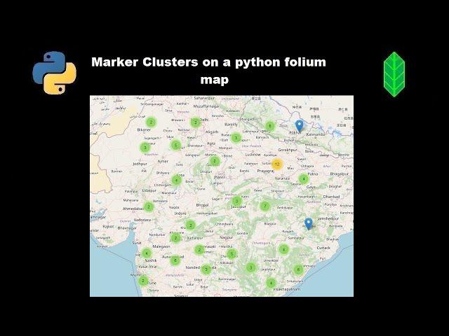 Marker Clusters on a python folium map