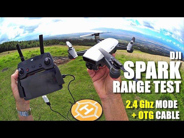 DJI SPARK Review - Part 5 - [In-Depth Range Test in 2.4Ghz Mode with RC Controller & OTG Cable]