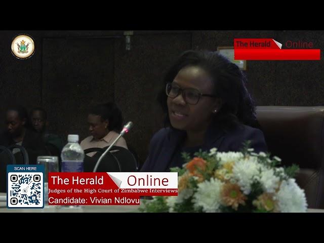 Vivian Ndlovu answers questions during the ongoing JSC Service Judges publicinterviews