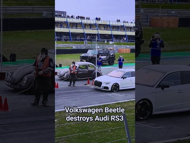 270hp Volkswagen Beetle vs Audi RS3 dragrace #volkswagenbeetle #audirs3 @hartvoorautosNL Showtime