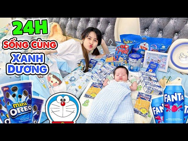 Thử Thách 24h Toàn Đồ Màu Xanh Dương Với Zino - Vê Vê Channel