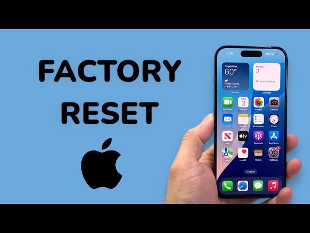 How To Factory Reset iPhone 15 Pro / 15 Pro Max