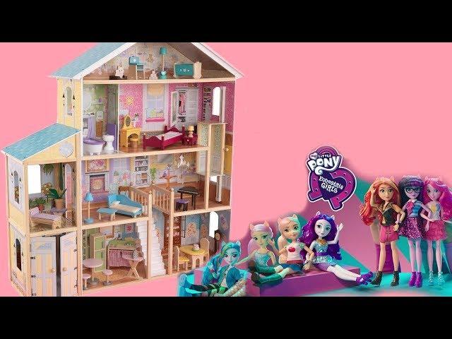 My Little Pony Toy Dollhouse Tour w/ Furniture Bedroom Kitchen Bathroom Swimming Pool Barbie Cars