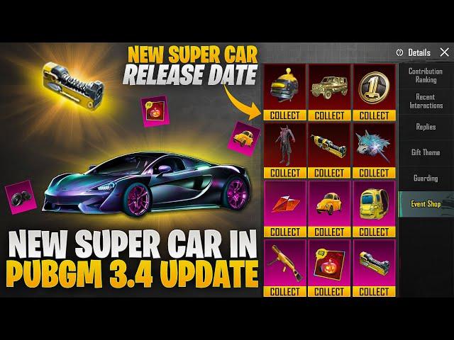 New Super Car Shop | Super Cars Release Date | Free Rewards | PUBGM