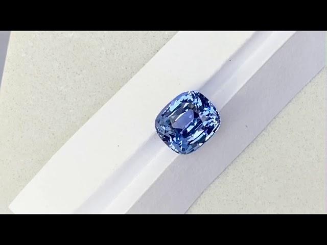 Vivid Sky Blue Sapphire Cushion Shape 2.7 carat