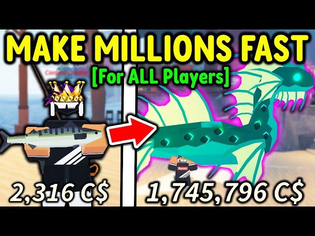 FASTEST Way To Make MILLIONS From BEGINNER To PRO in Roblox Fisch..