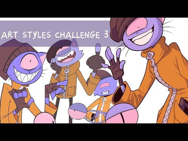 6 art styles challenge
