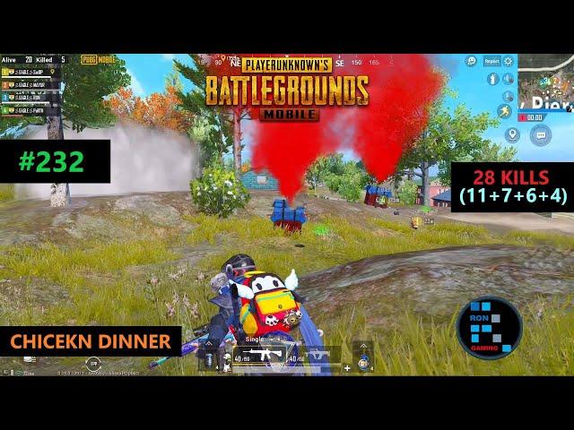 PUBG MOBILE | "28 KILLS" SUPER INTENSE 1 VS 3 CLUTCH CHICKEN DINNER