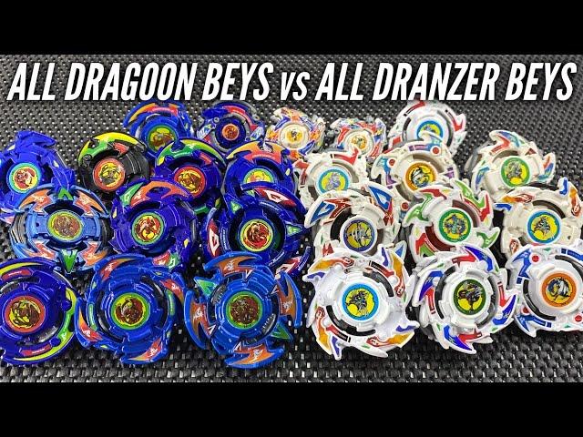 ALL DRAGOON BEYS vs ALL DRANZER BEYS | Timeline Battle | BEYBLADE - GENERATION MARATHON