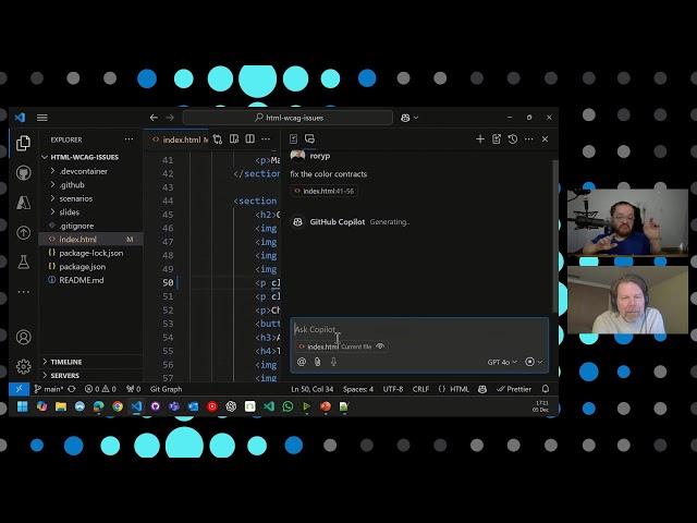 Accessibility with GitHub Copilot and AI