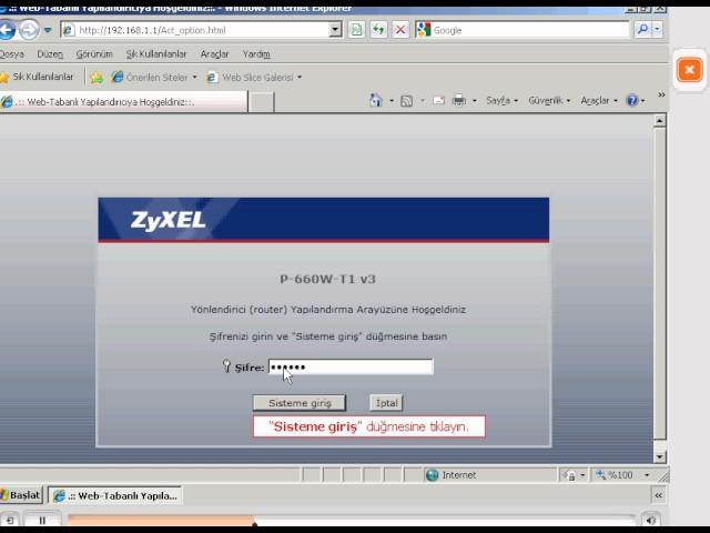 ZyXEL P660W-T1 v3 -Modem Kurulumu TTNET