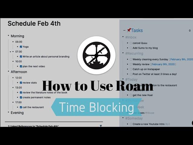 Roam for Time Management: Time-Blocking with Roam