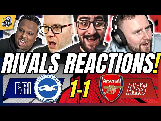 7 ARSENAL RIVAL FANS REACTION TO BRIGHTON 1-1 ARSENAL | PREMIER LEAGUE FAN REACTIONS