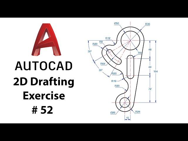 AutoCAD 2D Drafting Exercise # 52 - Basic to Advance in Hindi