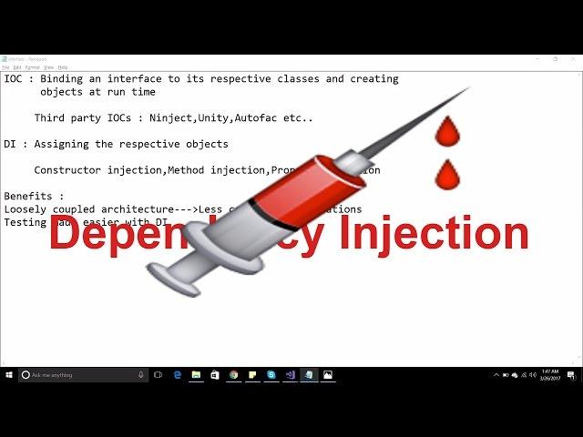 Dependency injection using ninject