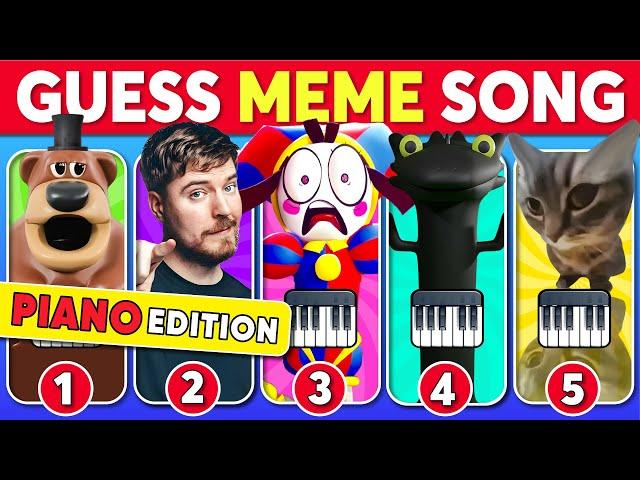 GUESS MEME SONG |  The Amazing Digital Circus, Chipi Chapa Cat, MrBeast | Piano Edition