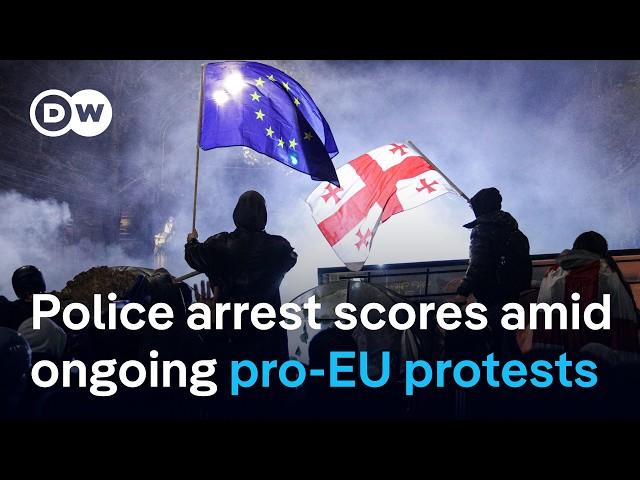 Georgia: Protesters clash with police for second night | DW News