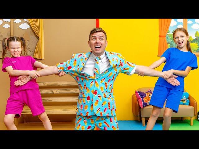 Challenge Cardboard or Color Toys | Fun stories for Kids