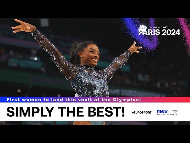 Simone Biles EXECUTES the Yurchenko Double Pike  | Paris Olympics 2024 #Paris2024