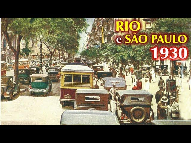 Rio e São Paulo (1930) - filmagens e fotos da época