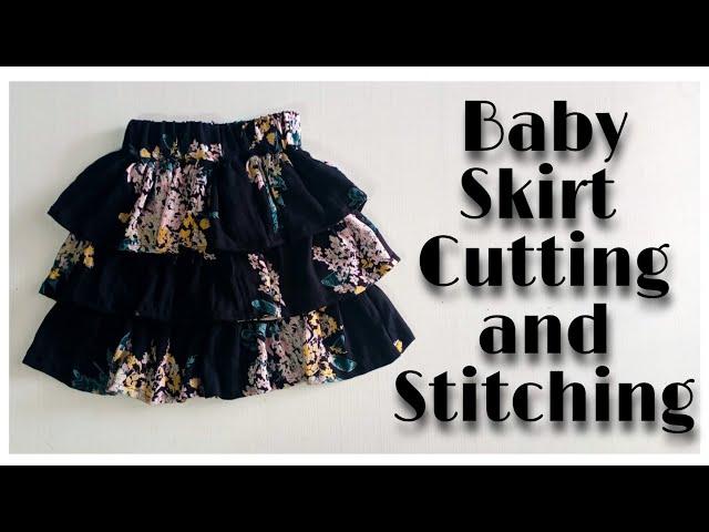 Skirt Cutting and Stitching | Layer Skirt | 3-4 yr