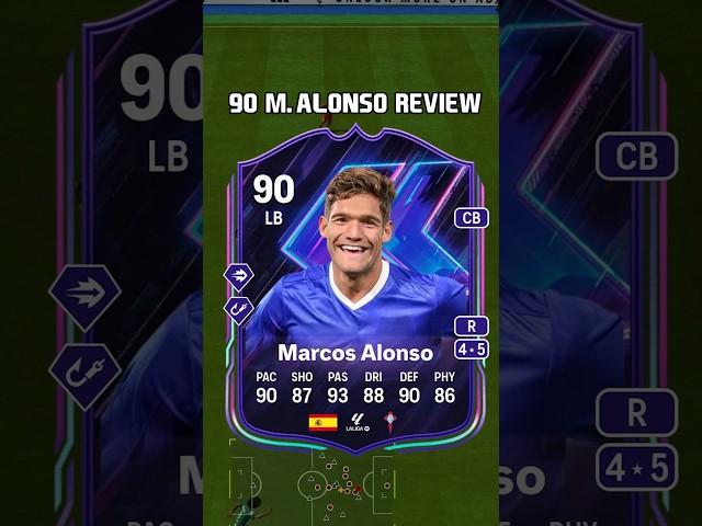 90 Marcos Alonso Review in EA FC 25, he's a solid 60k card  #shorts #short #fc25 #eafc25 #fifa
