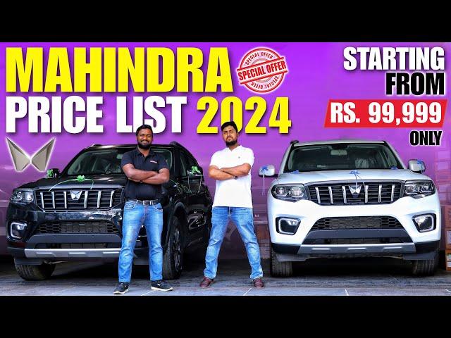 New Mahindra SuvLatest Price List 2024Special Discount Dhamaka!!Thar|Xuv 700|Scorpio N & More
