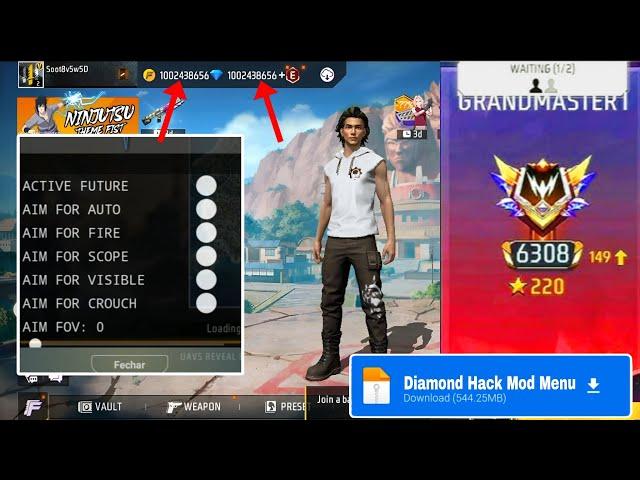 OB47 FREE FIRE MOD MENU   UNLIMITED DIAMOND HACK   FF MOD MENU APK 2025