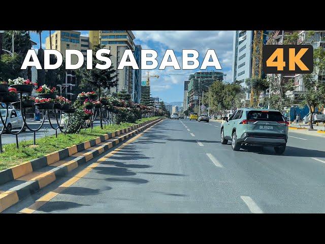 Driving Downtown - Addis Ababa City 4K- ETHIOPIA (NOV 28/21)