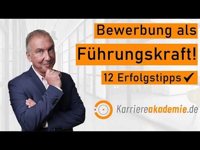 Bewerbung als Führungskraft ️ Lebenslauf, Anschreiben, Führungskompetenz + Leadership-Skills