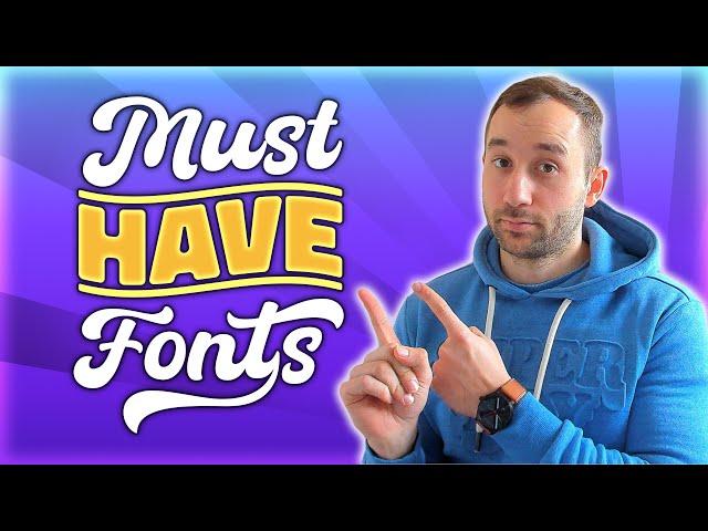 9 FREE T-Shirt Design Fonts! (MUST HAVE)