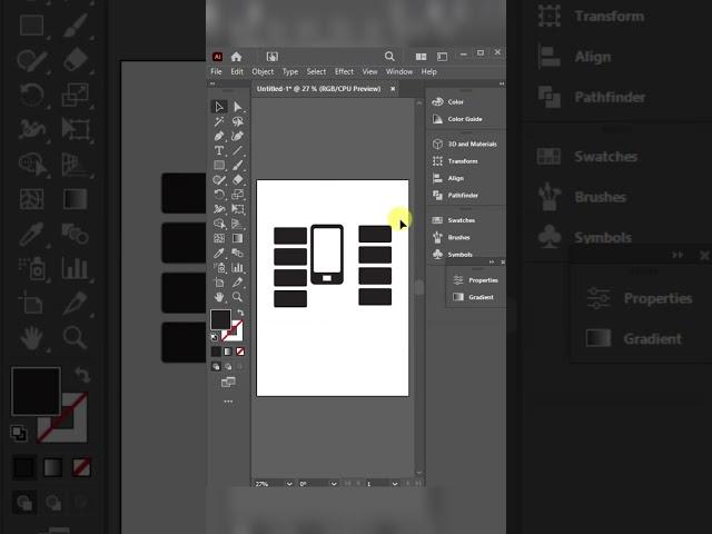 Modern Logo Design in Adobe Illustrator Tutorials #shorts #illustrator #trending