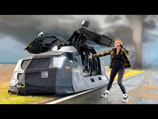 Storm Chasing In A $750,000 Tornado-Proof Tank!