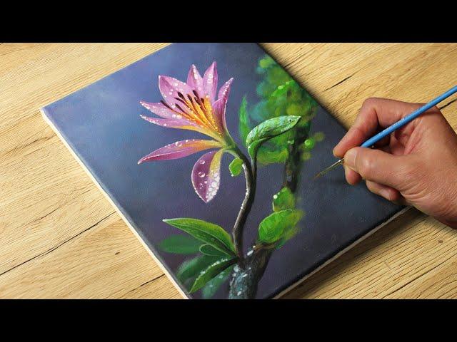 Realistic Floral Acrylic Painting / Vadym art