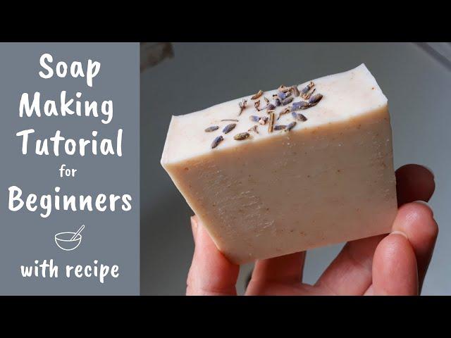 Soap Making Tutorial for Beginners - Full Demonstration & Cold Process Soap Beginner Recipe