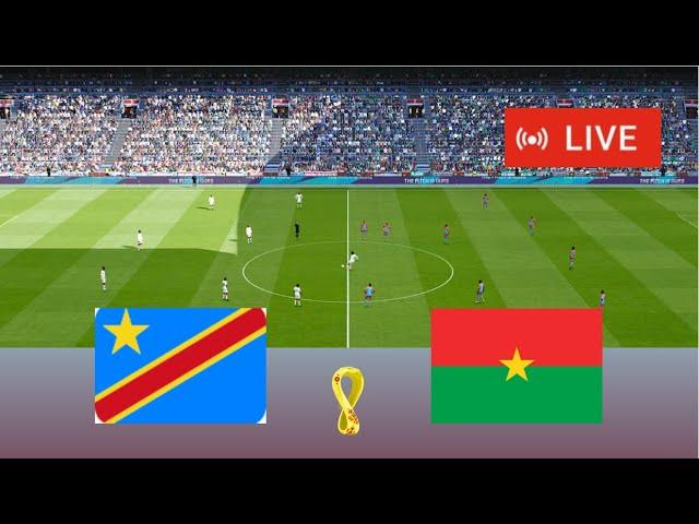 match RD Congo vs Burkina Faso en direct match amical Simulation de football Gameplay PC